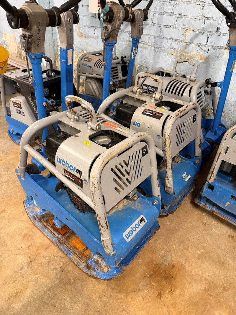 Used WEBER MT vibratory plates from 60 to 500 kg