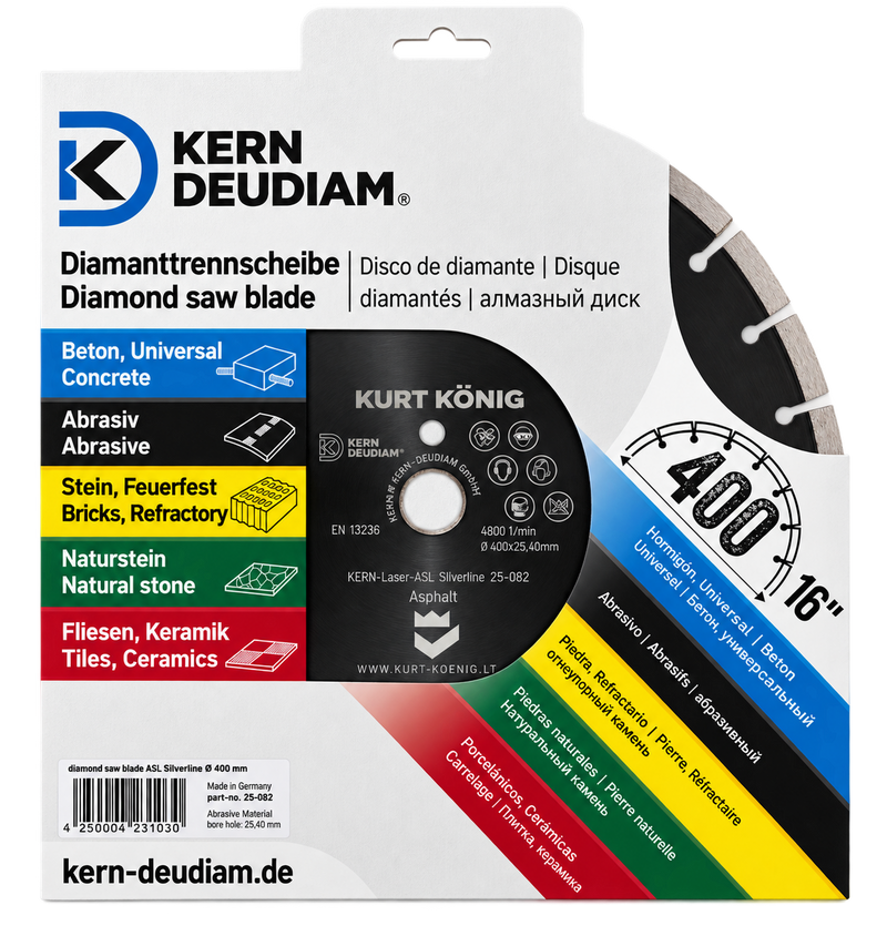 KERN-DEUDIAM Laser-ASL Silverline Diamond Blade for Asphalt