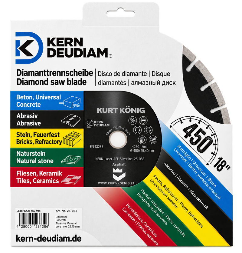 KERN-DEUDIAM Laser-ASL Silverline Diamond Blade for Asphalt