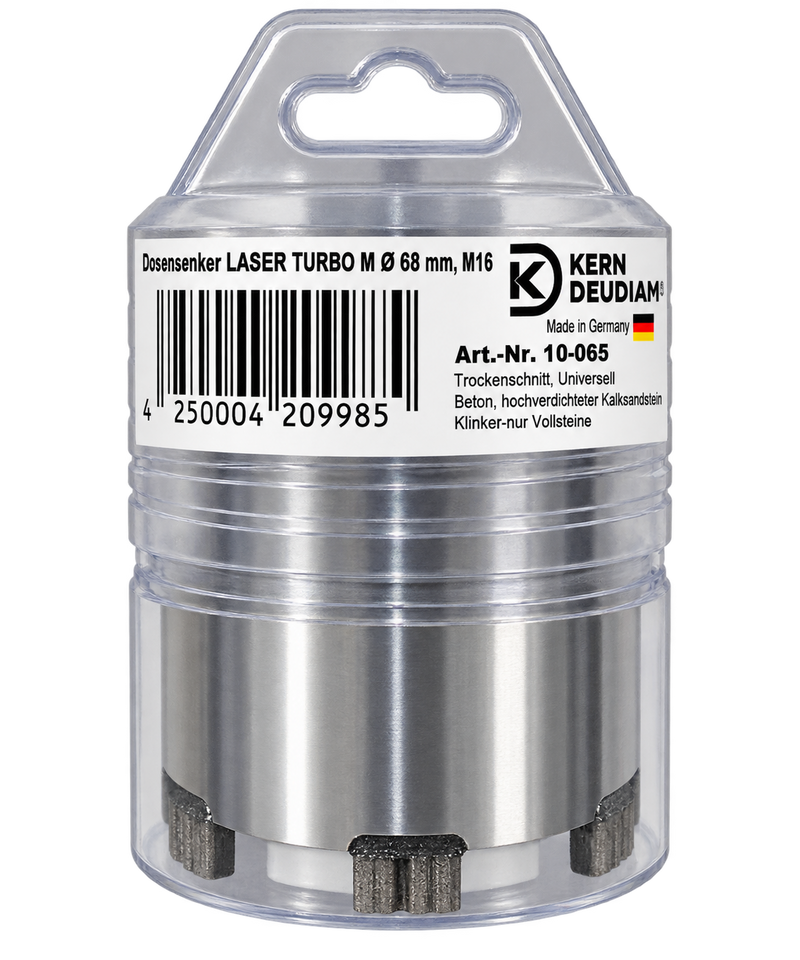 KERN-DEUDIAM Laser Turbo M Socket Core Drill Bit, 68/82mm
