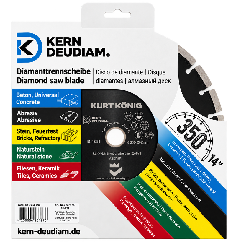 KERN-DEUDIAM Laser-ASL Silverline Diamond Blade for Asphalt