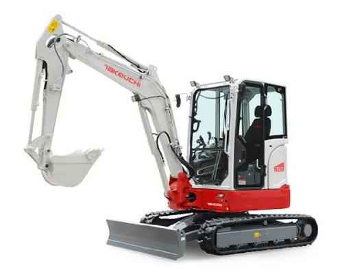 Takeuchi TB335R – kompaktiškas 3,5 tonos klasės mini ekskavatorius