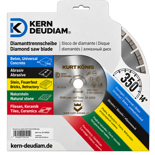 KERN-DEUDIAM Laser LGAT Turbo universalus deimantinis diskas