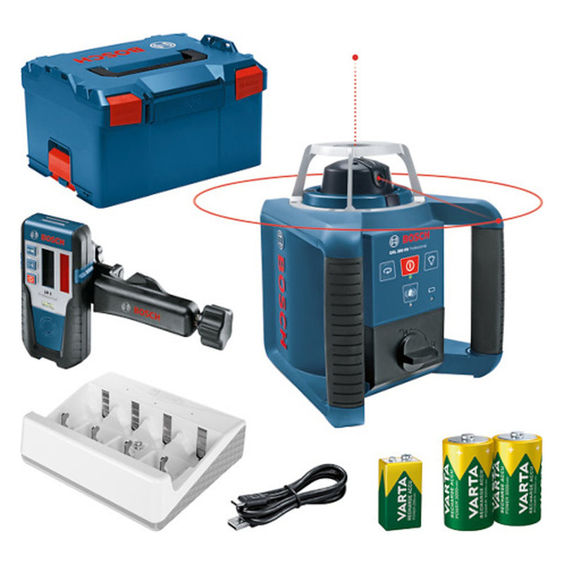 Rotacinis lazeris Bosch GRL 300 HV su LR 1 imtuvu ir L-BOXX
